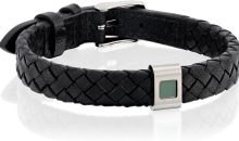 TANAOR Men’s Nano Bible Serenity Christian Leather Bracelet