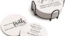 Coasters for Drinks with Bible Verses, Set of 6 Absorbent Drinks Coasters with Holder Ceramic Drink Coaster with Cork Backing for Table Protection, Christian Coasters, Christian Gifts