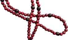 Orthodox Prayer Rope Chotki Christian Greek 100 Wooden Knots Beads Pray Wood Cross Red