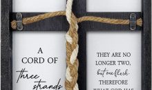 A Cord of Three Strands Wedding Sign, 15×10 Inch, Black A Cord of Three Strands Wedding Sign, 15×10 Inch, Black