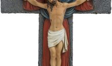 BC Catholic 9.5″ H Holy Trinity Crucifix Cross for Wall