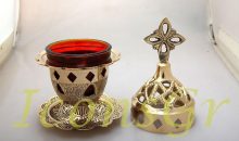 Greek Christian Orthodox Bronze Table Oil Lamp – 9353b Greek Christian Orthodox Bronze Table Oil Lamp – 9353b