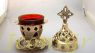 Greek Christian Orthodox Bronze Table Oil Lamp - 9353b