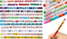 Estune 100 Pcs 100 Pcs Christian Pencil Bulk, Inspirational Jesus Pencil #2 Estune 100 Pcs 100 Pcs Christian Pencil Bulk, Inspirational Jesus Pencil #2