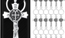 Junkin 12 Pack Saint Benedict Crucifix Jesus Keychains Medal Cross Catholic Junkin 12 Pack Saint Benedict Crucifix Jesus Keychains Medal Cross Catholic