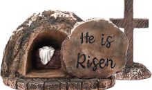 Empty Tomb with Cross Decorations – Nativity Scene Set He is Risen Empty Tomb with Cross Decorations – Nativity Scene Set He is Risen