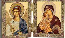 Needzo Virgin Mary Icon Our Lady of Don, Madonna and Child and Guardian Angel, Orthodox Catholic Christian Icon Diptych, 5 Inch Wide, Religious Gift Needzo Virgin Mary Icon Our Lady of Don, Madonna and Child and Guardian Angel, Orthodox Catholic Christian Icon Diptych, 5 Inch Wide, Religious Gift
