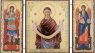 BlessedMart Orthodox Triptych Icon – Folding Wooden Byzantine Icon – Christian Religious Home Decor & Gift (Theotokos Holy Belt)