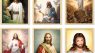 97 Decor Jesus Wall Art, 6 Sacred Heart Christ Prints, 8x10 Unframed