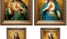 Roowest 2 Pack 7.3″ H Sacred Heart Jesus and Mary Catholic Wall Art Roowest 2 Pack 7.3″ H Sacred Heart Jesus and Mary Catholic Wall Art