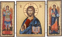 BlessedMart Orthodox Triptych Icon – Folding Wooden Byzantine Icon – Christian Religious Home Decor & Gift (Christ the Teacher) BlessedMart Orthodox Triptych Icon – Folding Wooden Byzantine Icon – Christian Religious Home Decor & Gift (Christ the Teacher)