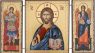 BlessedMart Orthodox Triptych Icon – Folding Wooden Byzantine Icon – Christian Religious Home Decor & Gift (Christ the Teacher)