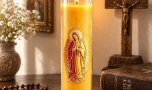 Virgen de Guadalupe Beeswax Pillar Candle, 68Hr Burn, 1 Pack Virgen de Guadalupe Beeswax Pillar Candle, 68Hr Burn, 1 Pack