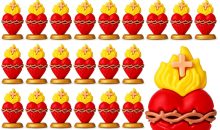 CroBlissful Mini Virgin Mary Figurines, Sacred Heart of Jesus, Red, 50 Pack CroBlissful Mini Virgin Mary Figurines, Sacred Heart of Jesus, Red, 50 Pack