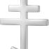 Orthodox stainless steel cross necklace for men and women, simple and retro silver glossy titanium steel cross pendant