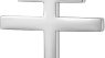 Orthodox stainless steel cross necklace for men and women, simple and retro silver glossy titanium steel cross pendant