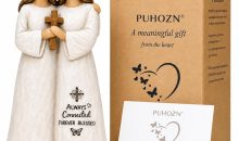 Christian Gifts for Women, Religious Gifts for Women Always Connected Forever Blessed Religious Keepsake Prayer Partner Pastor Church Friend Sister Gift Sculpted Hand-Painted Figurine