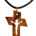 Logos Trading Post Jesus Silhouette Wooden Cross Necklace for Men & Women