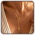 Cross Necklace for Women, Dainty 14K Gold Plated Cross Pendant Simple Long Necklaces for Women, Christian Faith Necklace Trendy Gold Jewelry Gifts for Easter