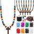 Tondiamo 24 Sets Lord’s Prayer Necklace Kit Christian Beaded Craft Cross