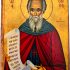 Handmade Greek Orthodox Icon of Saint Savvas – Wooden Byzantine Religious Icon – 3.5×2.8 in (9×7 cm) – Handcrafted Christian Wall Art – Traditional Greek Devotional Gift / A0