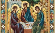 Religious Gifts Holy Trinity Russian Orthodox Icon Wooden 3 Inch Angels
