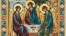 Religious Gifts Holy Trinity Russian Orthodox Icon Wooden 3 Inch Angels
