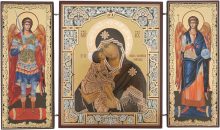 BlessedMart Orthodox Triptych Icon – Folding Wooden Byzantine Icon – Christian Religious Home Decor & Gift (Our Lady of the Don) BlessedMart Orthodox Triptych Icon – Folding Wooden Byzantine Icon – Christian Religious Home Decor & Gift (Our Lady of the Don)