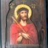 Handmade Wooden Greek Christian Orthodox Wood Icon of Jesus Christ / D2