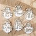 Shellwei 24 Pcs Christmas Wooden Nativity Ornaments Set Bulk Gift