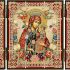Needzo Virgin Mary Icon Triptych, Madonna and Child Crowned With Archangels Saint Michael and Saint Gabriel, Religious Gift, 3 1/4 Inch