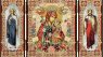 Needzo Virgin Mary Icon Triptych, Madonna and Child Crowned With Archangels Saint Michael and Saint Gabriel, Religious Gift, 3 1/4 Inch