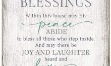 DEXSA House Blessings Wood Plaque Inspiring Quote 6 3/4 in x 13 5/8 in – Classy Vertical Frame Wall Hanging Decoration | Elegant Verse | Christian Family Religious Home Decor Saying | Made in the USA DEXSA House Blessings Wood Plaque Inspiring Quote 6 3/4 in x 13 5/8 in – Classy Vertical Frame Wall Hanging Decoration | Elegant Verse | Christian Family Religious Home Decor Saying | Made in the USA