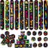 Frienda 60 Pcs Christian Gifts Bulk Pack, Religious Slap Bracelets with Button Pins, Bible Verse Jesus Loves You Wristbands, Faith Party Favors for Sunday School Church Classroom Prizes(Jesus)