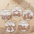 Shellwei 24 Pcs Christmas Ornament Bulk Wooden Nativity Scene Music Sheet